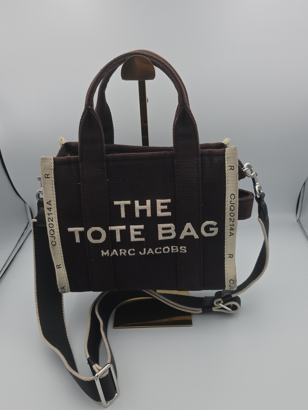 Marc Jacobs "The Tote Bag" Small Canvas Black & White Tote W/ Strap (EUC)🖤🤍🖤